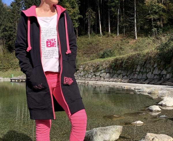 Mega Heavy French Terry in tiefschwarz