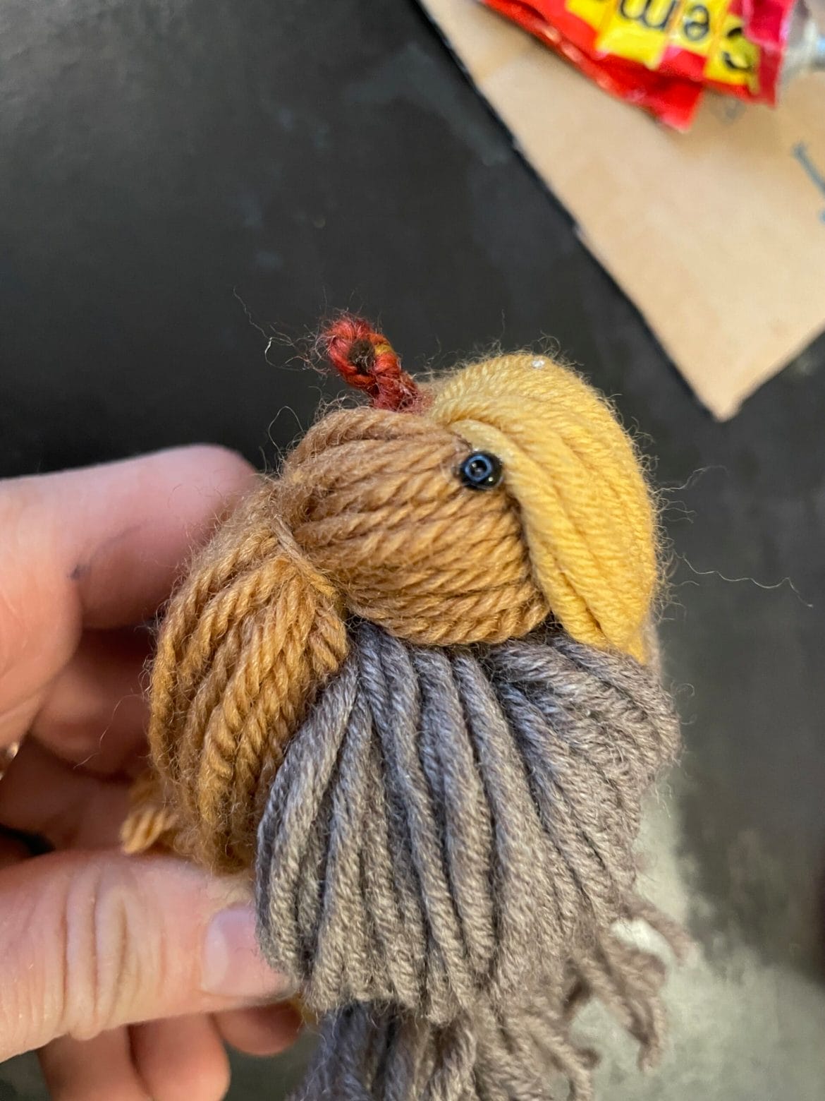 Vogel aus Wolle