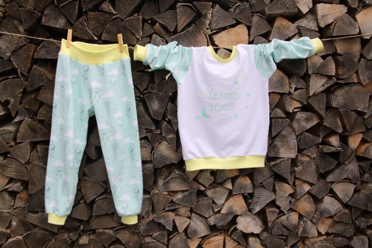 Pyjama nähen für die Liebsten mit «glow in the dark» Plott