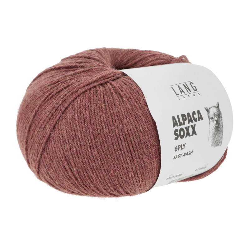 ALPACA SOXX 6-FACH/6-PLY - 1087 - DUNKELROT MÉLANGE 1087.0060