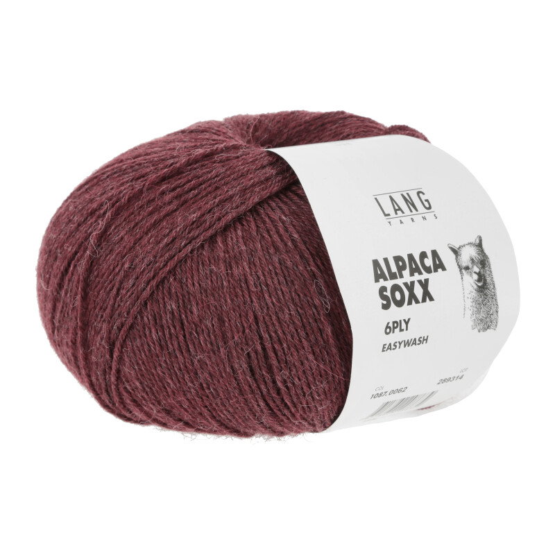 ALPACA SOXX 6-FACH/6-PLY - 1087 - WEINROT MÉLANGE 1087.0062