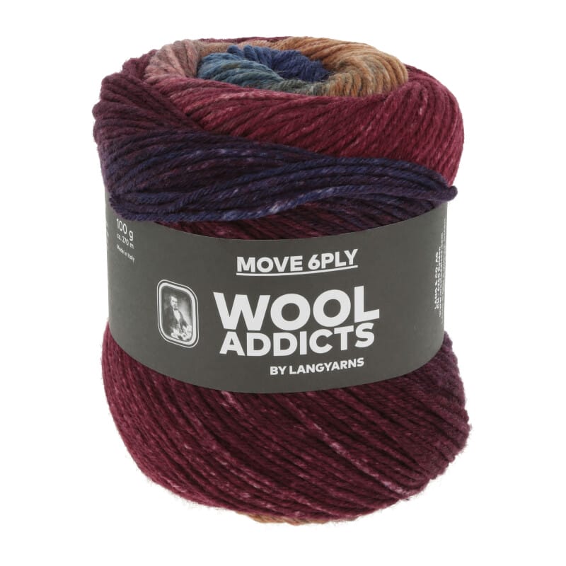 MOVE 6-FACH/6-PLY - 1146 - WINE/COGNAC/BLUE 1146.0001