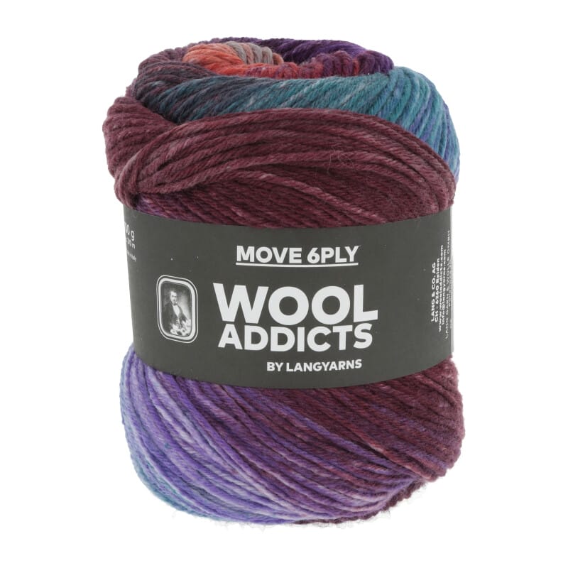 MOVE 6-FACH/6-PLY - 1146 - BORDEAUX/PETROL/VIOLET 1146.0007