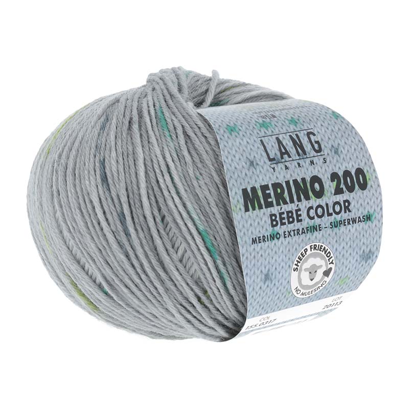 MERINO 200 BEBE COLOR - 155 - GRAU-GRÜN 155.0317