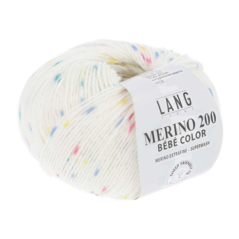 MERINO 200 BEBE COLOR - 155 - WEISS BEDRUCKT 155.0352
