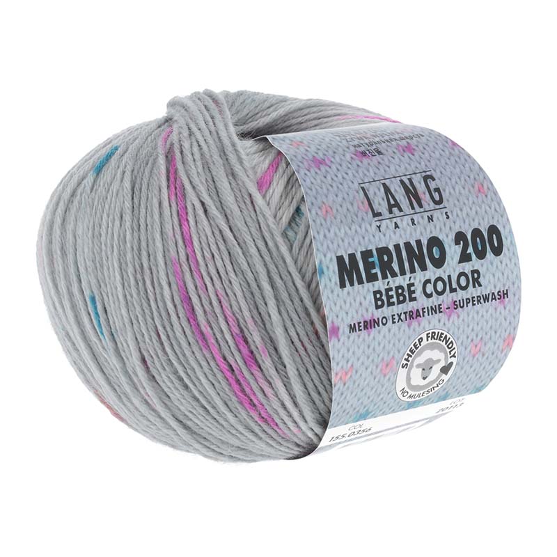 MERINO 200 BEBE COLOR - 155 - GRAU-BUNT 155.0356