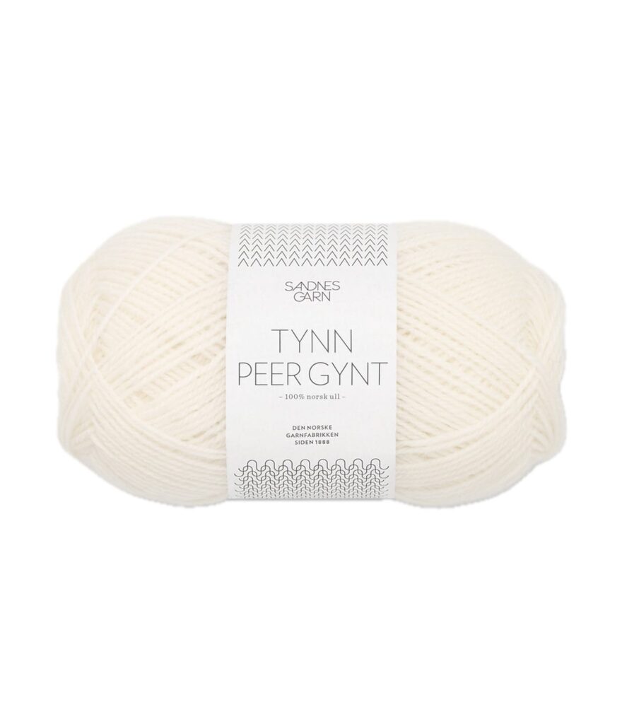 Sandnes Garn Tynn Peer Gynt HVIT 191-0001100-001002