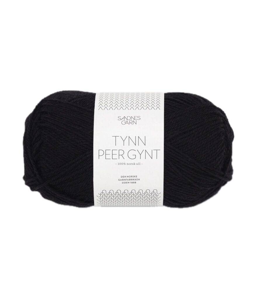 Sandnes Garn Tynn Peer Gynt SVART 191-0001100-001099