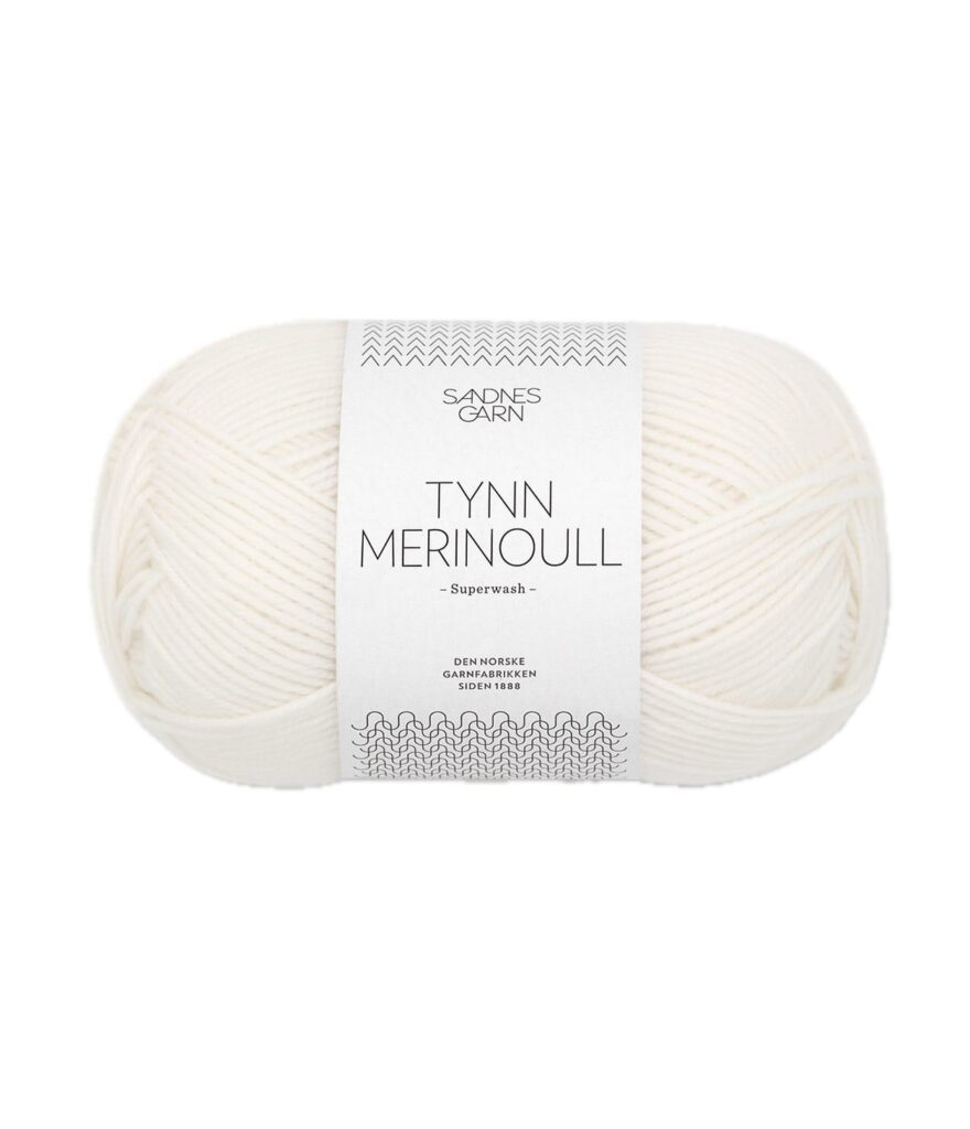 Sandnes Garn Tynn Merinoull HVIT 191-0001181-001001