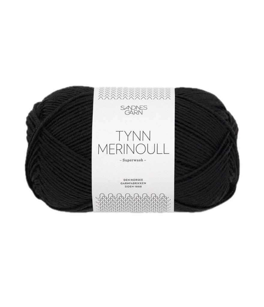 Sandnes Garn Tynn Merinoull BLACK 191-0001181-001099