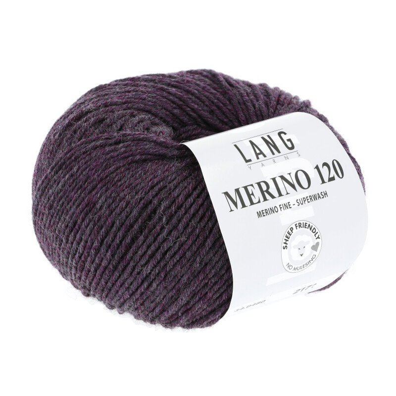 MERINO 120 - 34 - AUBERGINE MELANGE 34.0480
