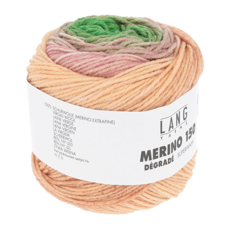 MERINO 150 DÉGRADÉ - 40 - GRÜN/BORDEAUX/LACHS 40.0003