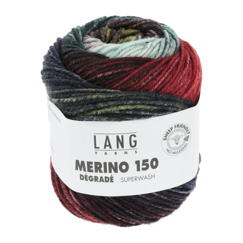 MERINO 150 DÉGRADÉ - 40 - MINT/BORDEAUX/BLAU 40.0014
