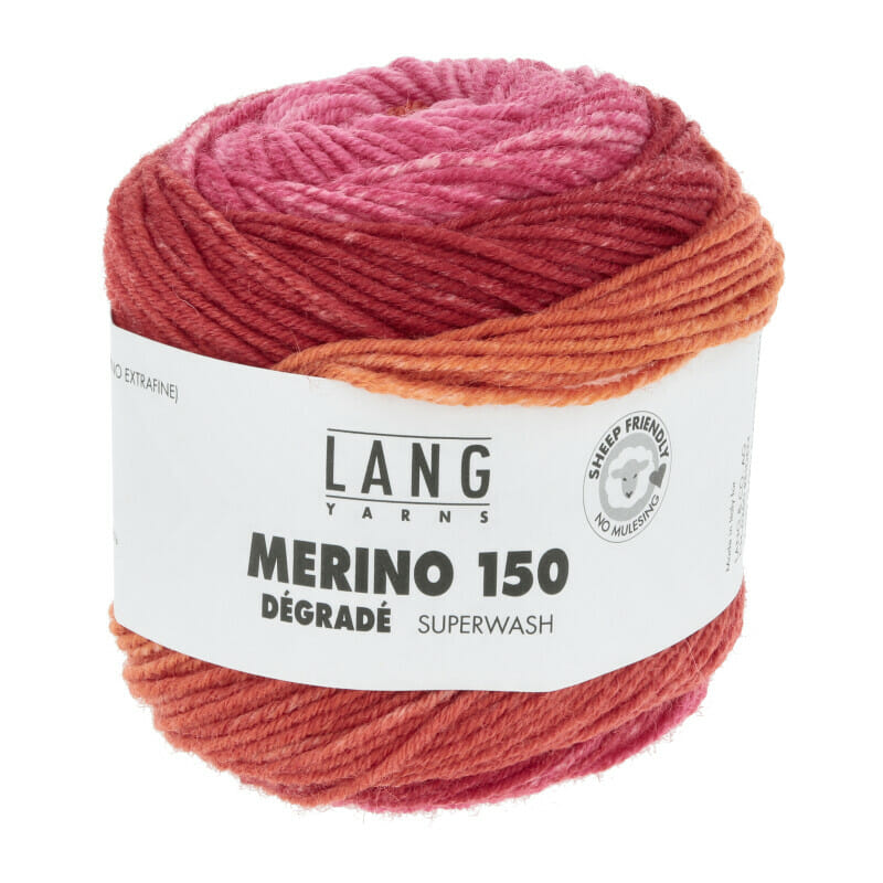 MERINO 150 DÉGRADÉ - 40 - ROSA/ORANGE/ROT 40.0015
