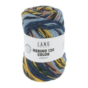 MERINO 120 COLOR - 47 - HELLBLAU/GELB/BRAUN/DUNKELBLAU 47.0006