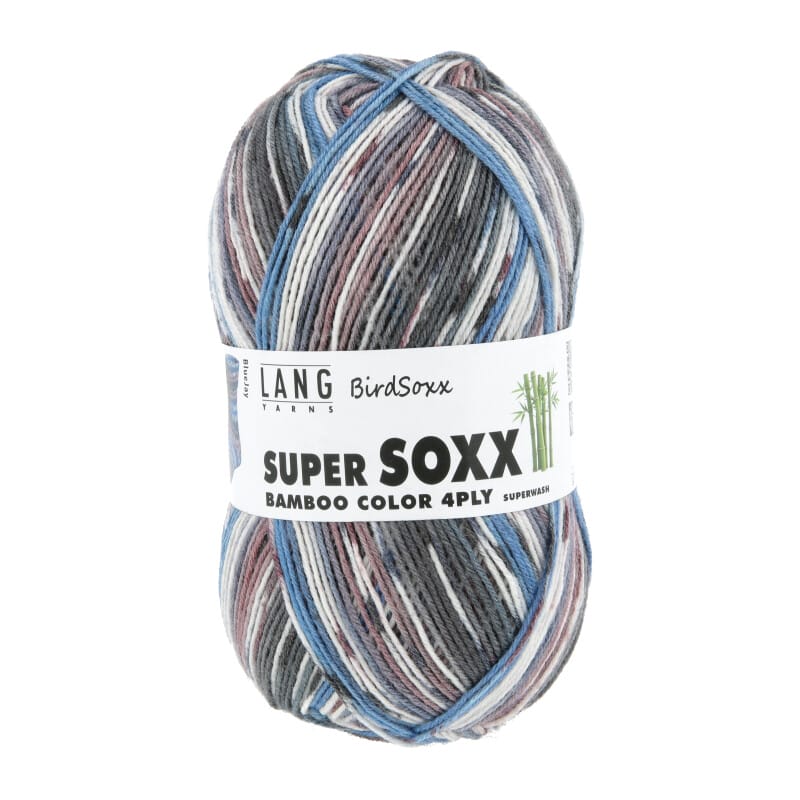 SUPER SOXX BAMBOO COLOR 4-FACH/4-PLY - 641 - BLAU/GRAU 1144 BLUE JAY 641.0511