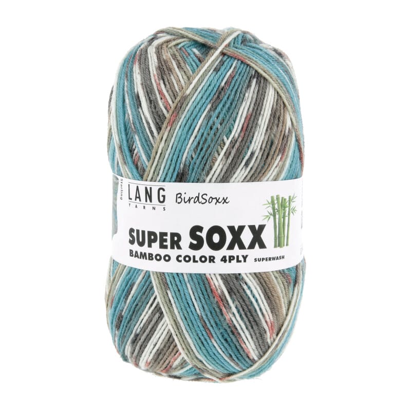 SUPER SOXX BAMBOO COLOR 4-FACH/4-PLY - 641 - PETROL/BRAUN 1144 STARLING 641.0512