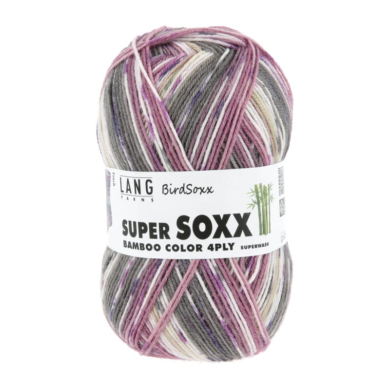 SUPER SOXX BAMBOO COLOR 4-FACH/4-PLY - 641 - BEERE/BRAUN 1144 FINCH 641.0513
