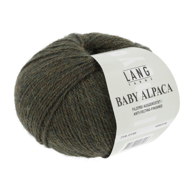 BABY ALPACA - 719 - DUNKELOLIVE MÉLANGE 719.0198