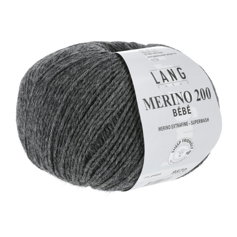 MERINO 200 BEBE - 71 - DUNKELGRAU MELANGE 71.0405