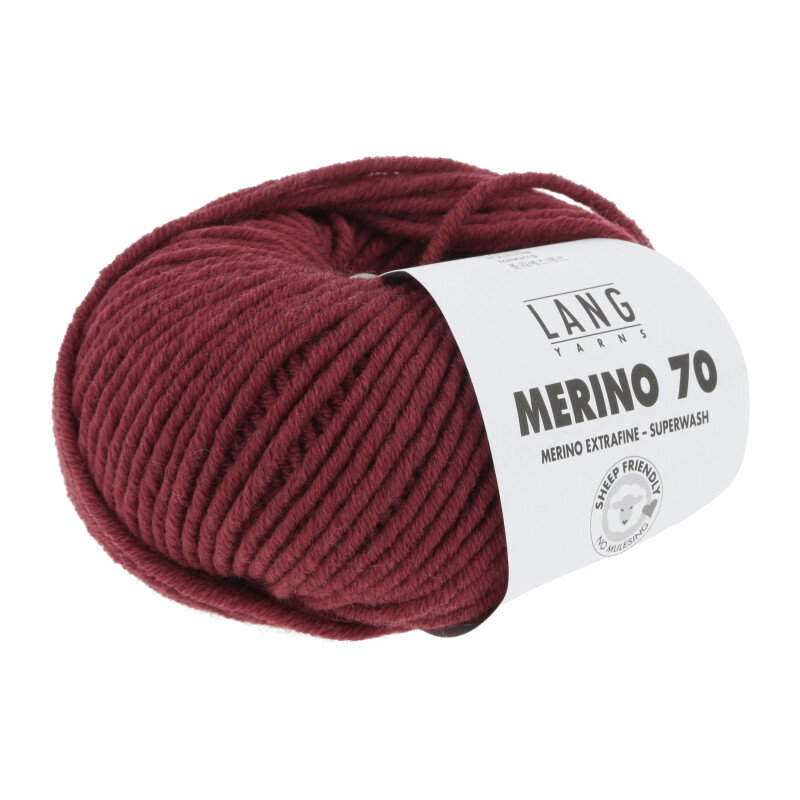 MERINO 70 - 733 - DUNKELROT MÉLANGE 733.0362