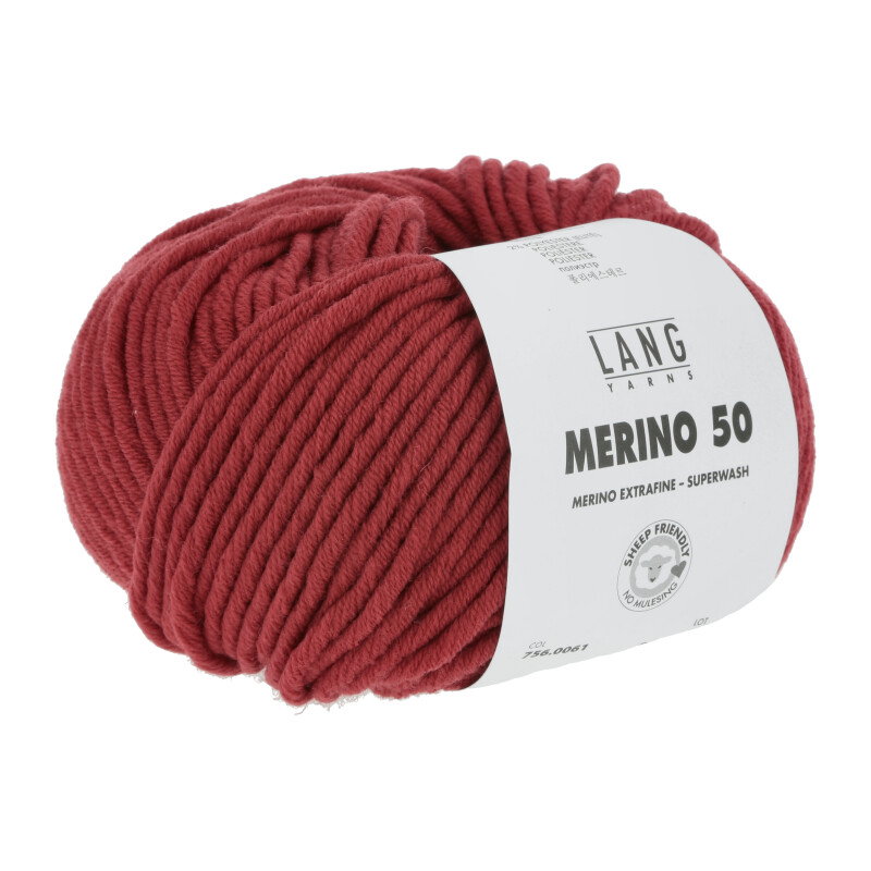 MERINO 50 - 756 - DUNKELROT 756.0061
