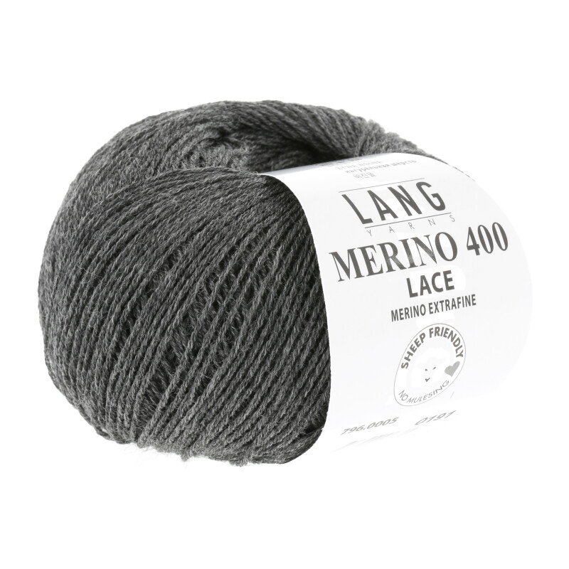 MERINO 400 LACE - 796 - DUNKELGRAU MELANGE 796.0005
