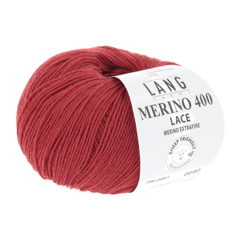 MERINO 400 LACE - 796 - ROT MELANGE 796.0061