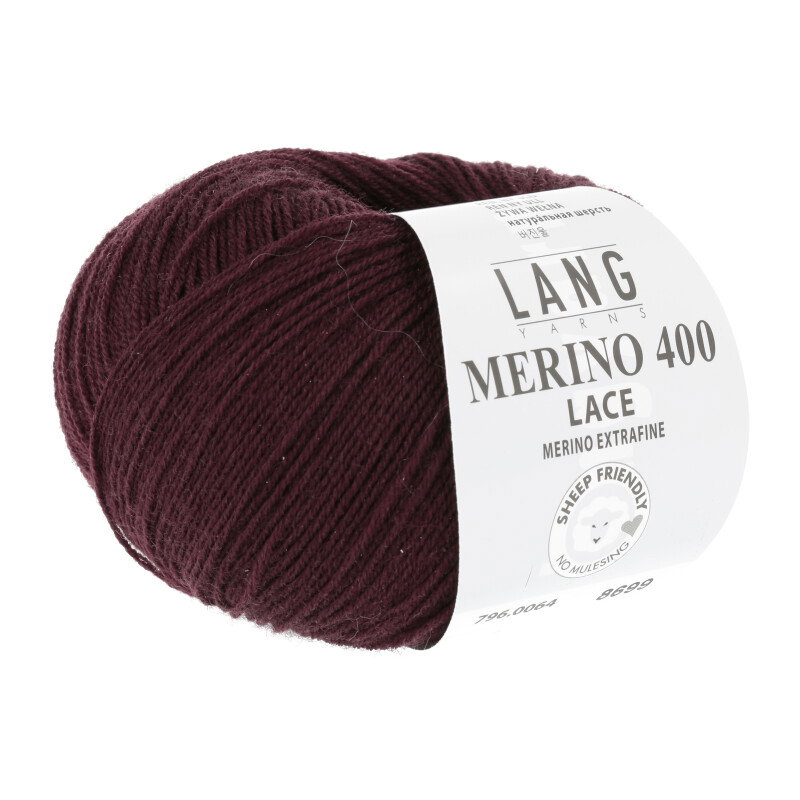 MERINO 400 LACE - 796 - BORDEAUX MÉLANGE 796.0064