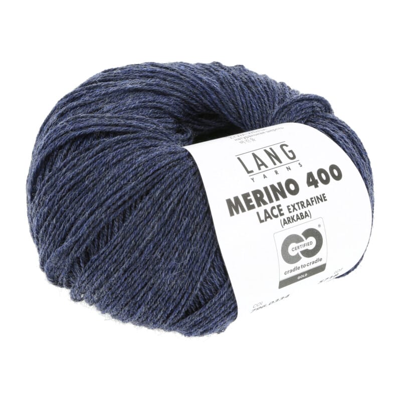 MERINO 400 LACE - 796 - JEANS DUNKEL MÉLANGE 796.0334