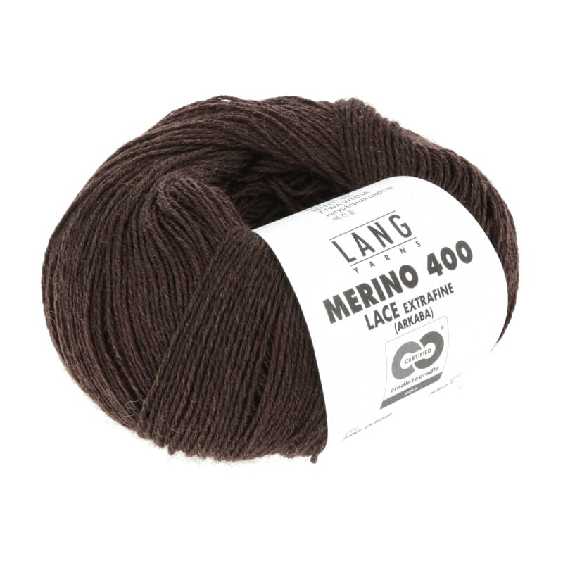 MERINO 400 LACE - 796 - DUNKELBRAUN MÉLANGE 796.0368