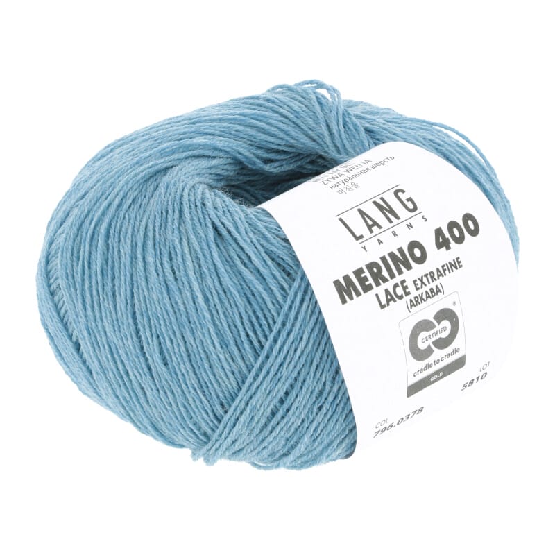 MERINO 400 LACE - 796 - TÜRKIS MÉLANGE 796.0378