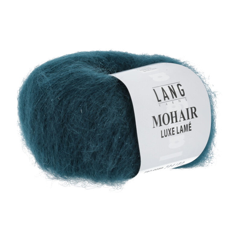 MOHAIR LUXE LAME - 797 - SILBER - PETROL 797.0088