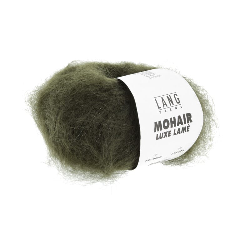 MOHAIR LUXE LAME - 797 - SILBER - OLIVE DUNKEL 797.0098