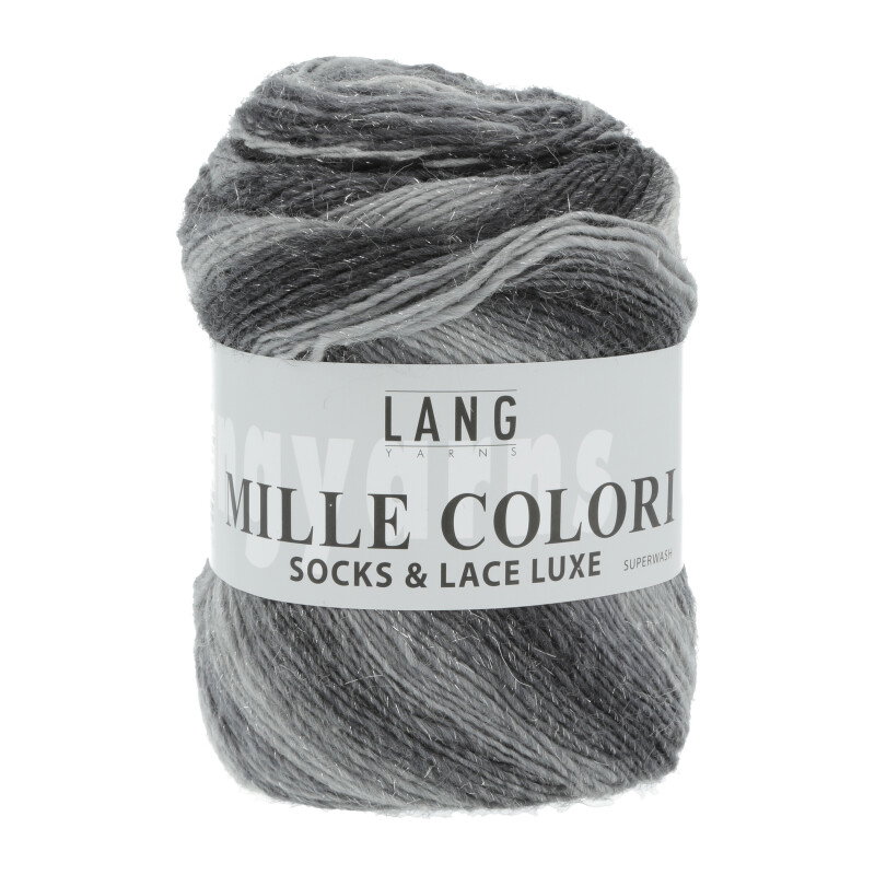 MILLE COLORI SOCKS & LACE LUXE - 859 - HELLGRAU/ANTHRAZIT-SILBER 859.0003