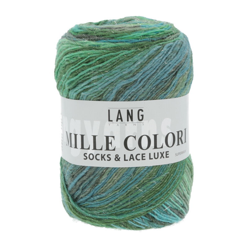 MILLE COLORI SOCKS & LACE LUXE - 859 - GRÜN/BLAU/GRAU 859.0017