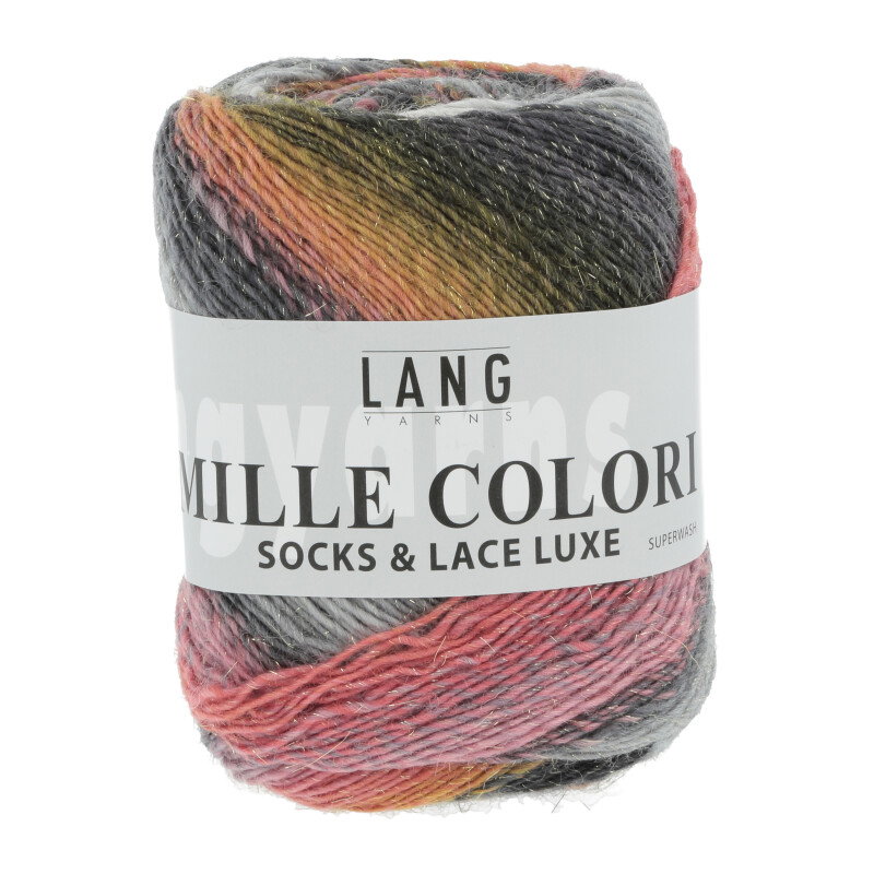 MILLE COLORI SOCKS & LACE LUXE - 859 - GRAU/MELONE 859.0024
