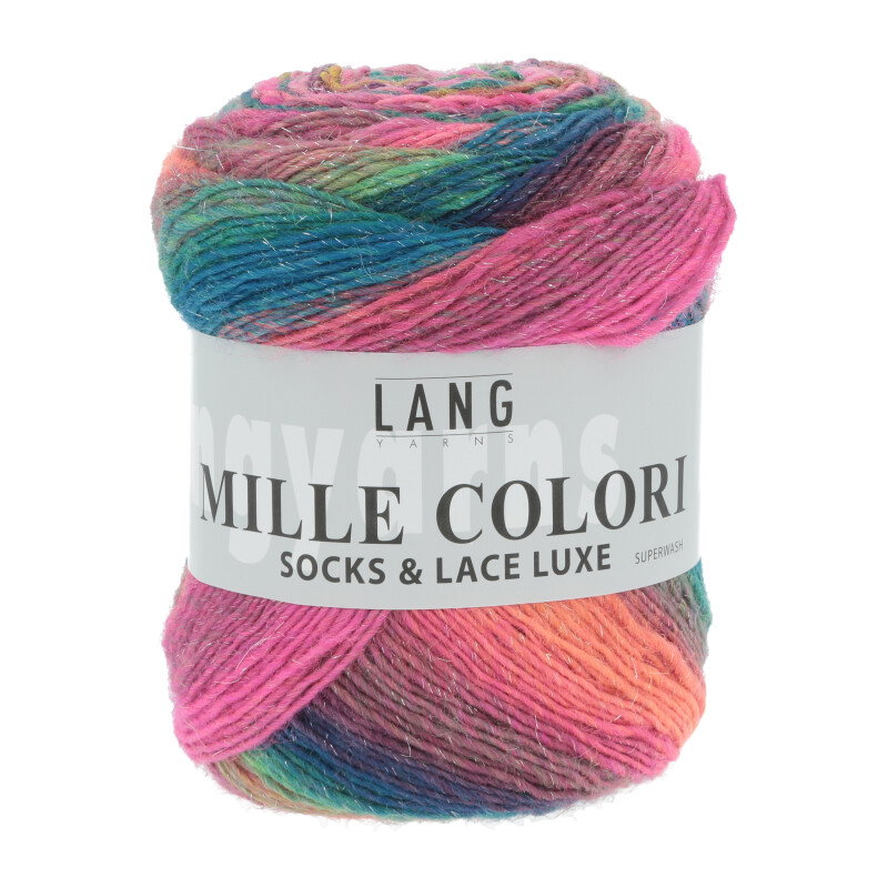MILLE COLORI SOCKS & LACE LUXE - 859 - BUNT PINK/BLAU 859.0050