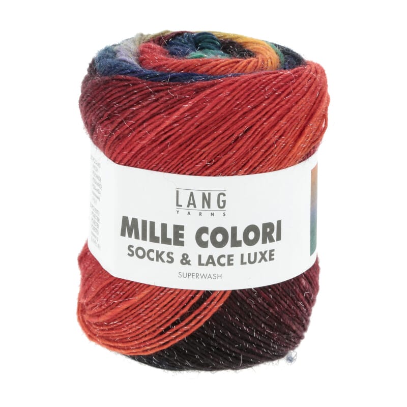 MILLE COLORI SOCKS & LACE LUXE - 859 - BLAU/GRÜN/ROT 859.0208