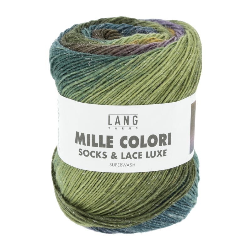 MILLE COLORI SOCKS & LACE LUXE - 859 - OLIVE/LILA/PETROL 859.0209
