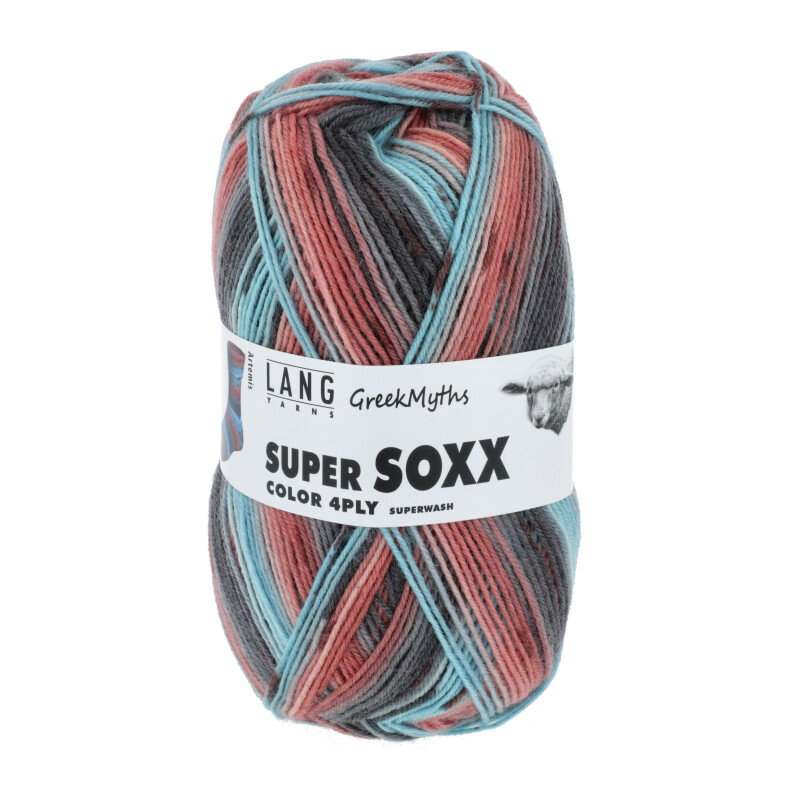 SUPER SOXX COLOR 4-FACH - 901 - HELLBLAU/KORALLE 1120 ARTEMIS 901.0363