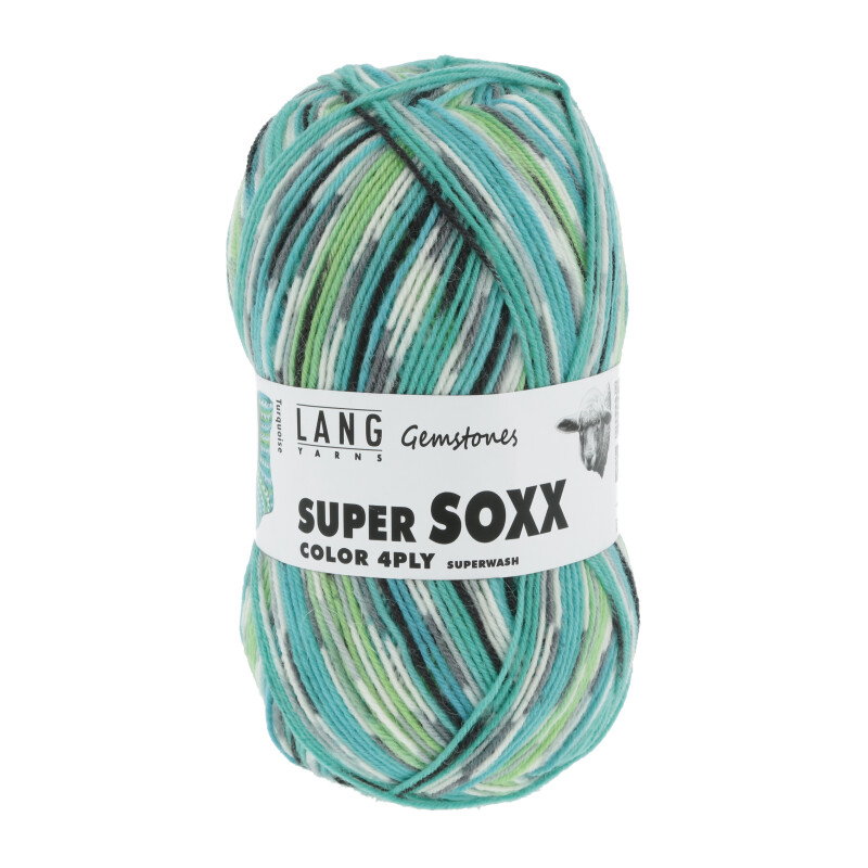 SUPER SOXX COLOR 4-FACH - 901 - GRÜN 1124 TURQUOISE 901.0387