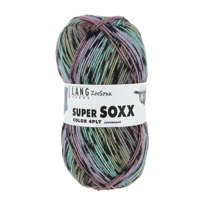 SUPER SOXX COLOR 4-FACH - 901 - LILA/MINT/GRAU 1130 CROCODILE 901.0427