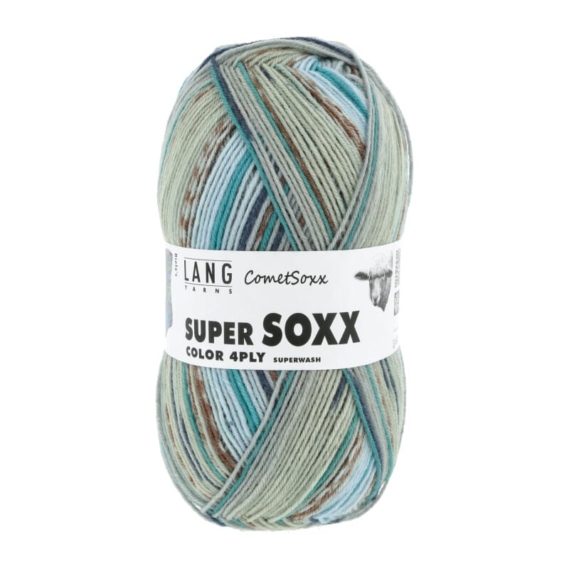 SUPER SOXX COLOR 4-FACH - 901 - HELLBLAU/PISTACHE 1141 BIELA'S 901.0493