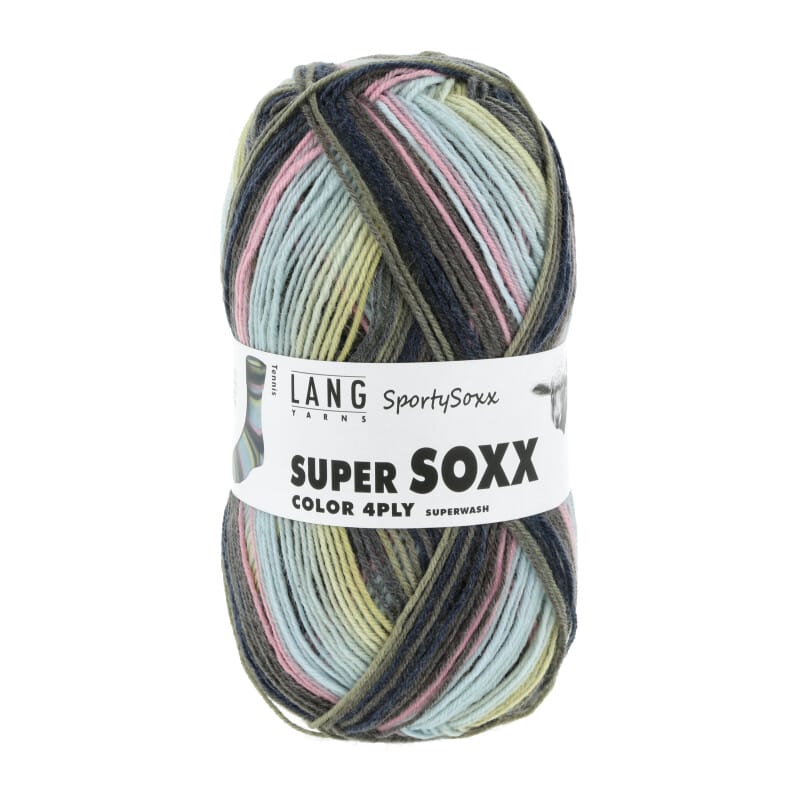 SUPER SOXX COLOR 4-FACH - 901 - HELLBLAU/ROSA/LIME 1142 TENNIS 901.0500