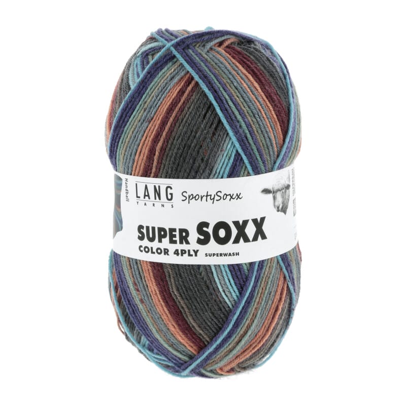 SUPER SOXX COLOR 4-FACH - 901 - GRAU/BLAU/ORANGE 1142 HANDBALL 901.0503