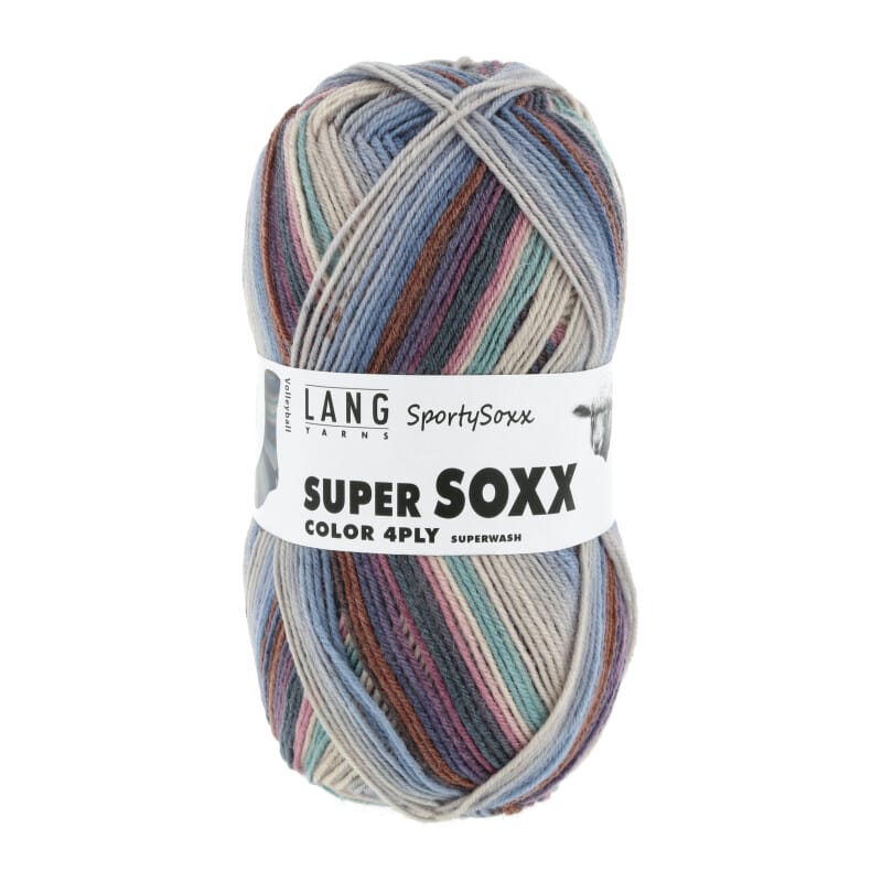 SUPER SOXX COLOR 4-FACH - 901 - LACHS/LILA/BRAUN 1142 VOLLEYBA 901.0504