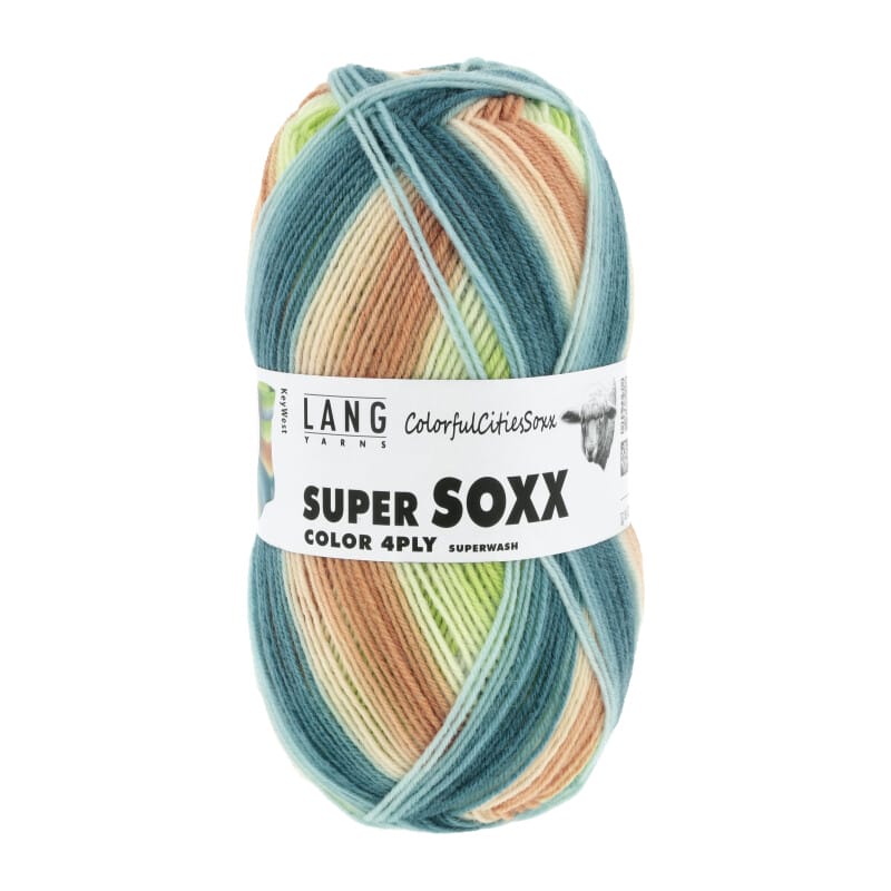 SUPER SOXX COLOR 4-FACH - 901 - LIME/PETROL/BEIGE 1143 KEY WES 901.0508