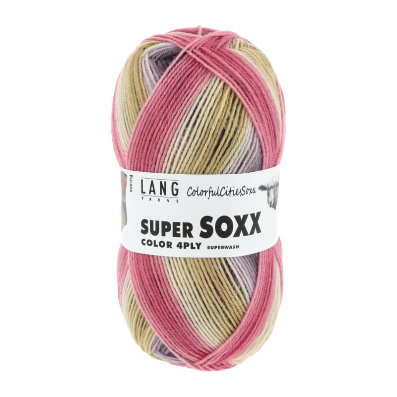 SUPER SOXX COLOR 4-FACH - 901 - OLIVE/VIOLETT/PINK 1143 BURANO 901.0509