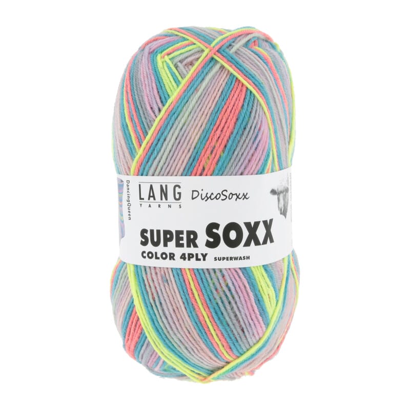 SUPER SOXX COLOR 4-FACH - 901 - ROSA/TÜRKI/LIME 1145 DANCING Q 901.0518